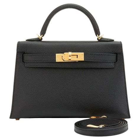 hermes mini kelly black gold|More.